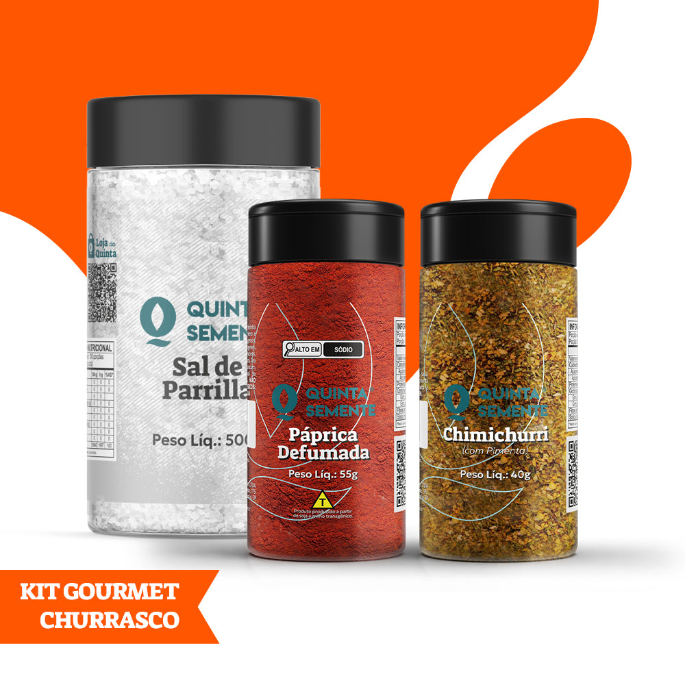 KIT CHURRASCO: PÁPRICA DEFUMADA, CHIMICHURRI E SAL PARRILLA
