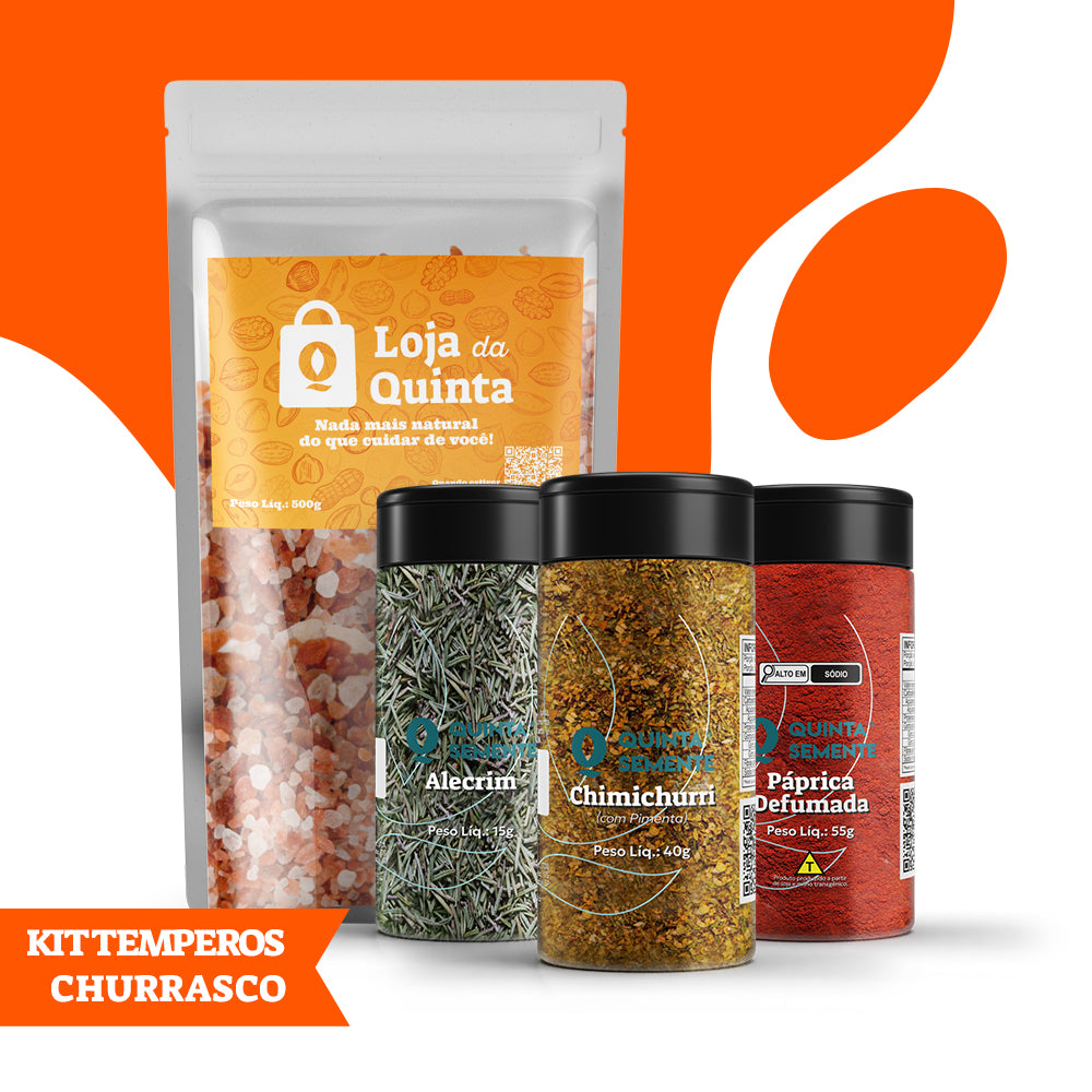 KIT CHURRASCO PRIME: SAL ROSA, CHIMICHURRI, ALECRIM, PÁPRICA