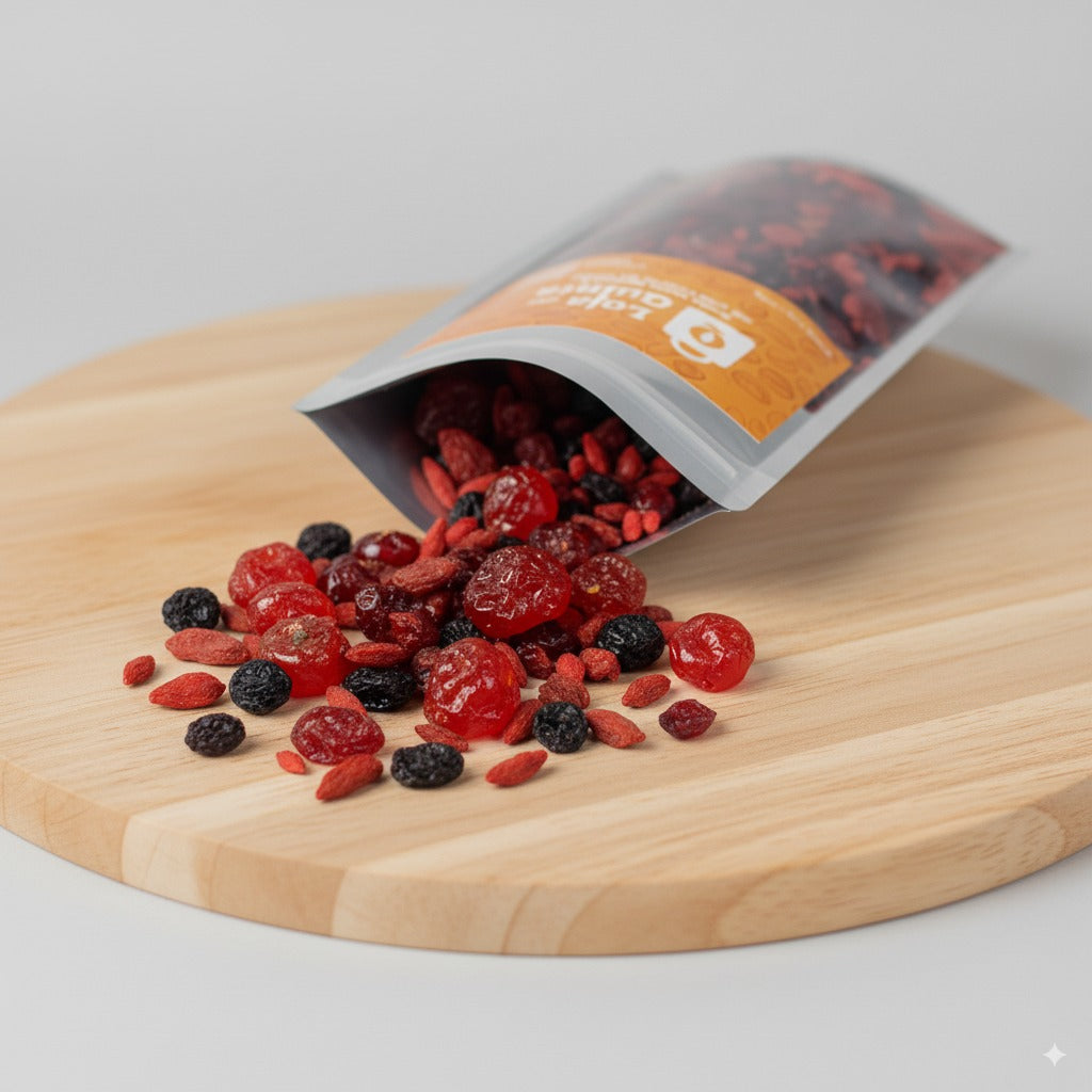 MIX DE FRUTAS VERMELHAS DESIDRATADAS 500G