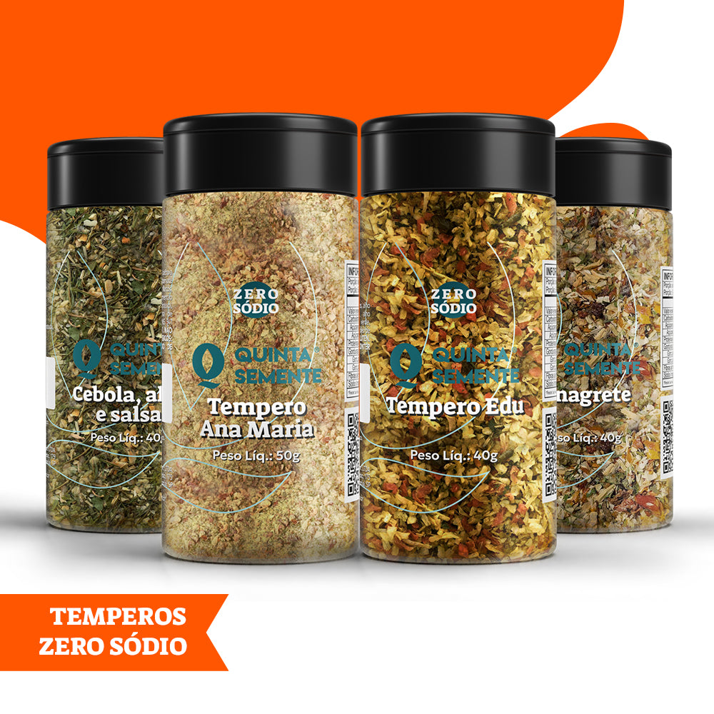 TEMPEROS ZERO SÓDIO: VINAGRETE, ALHO SALSA, EDU E ANA MARIA