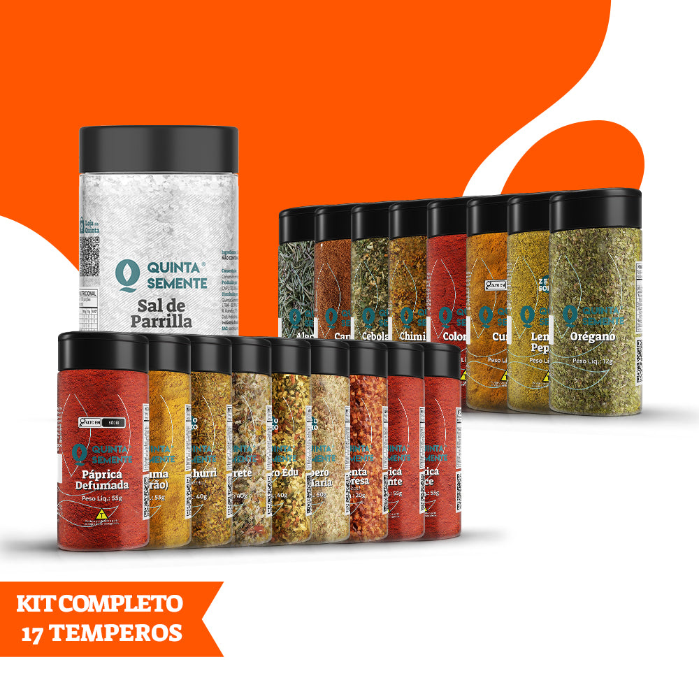 KIT COMPLETO 17 TEMPEROS SAUDÁVEIS E VERSÁTEIS