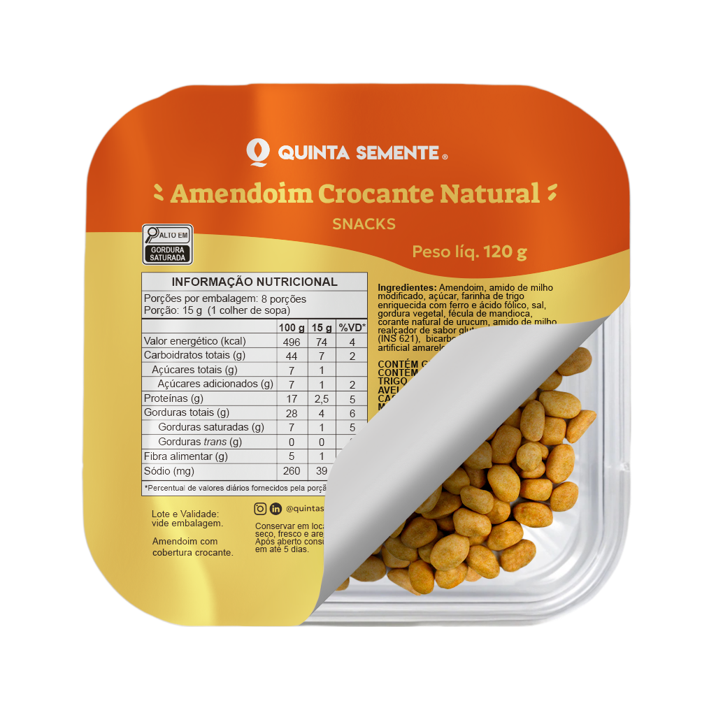 AMENDOIM CROCANTE NATURAL 120G