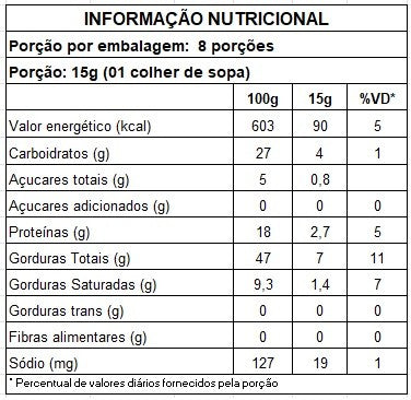 CASTANHA DE CAJU TORRADA E SALGADA 120G