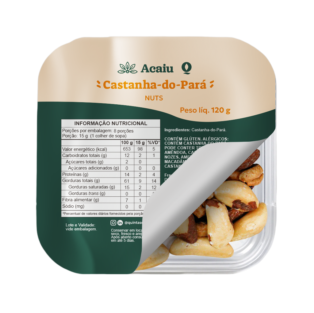 CASTANHA DO PARÁ INTEIRA 120G