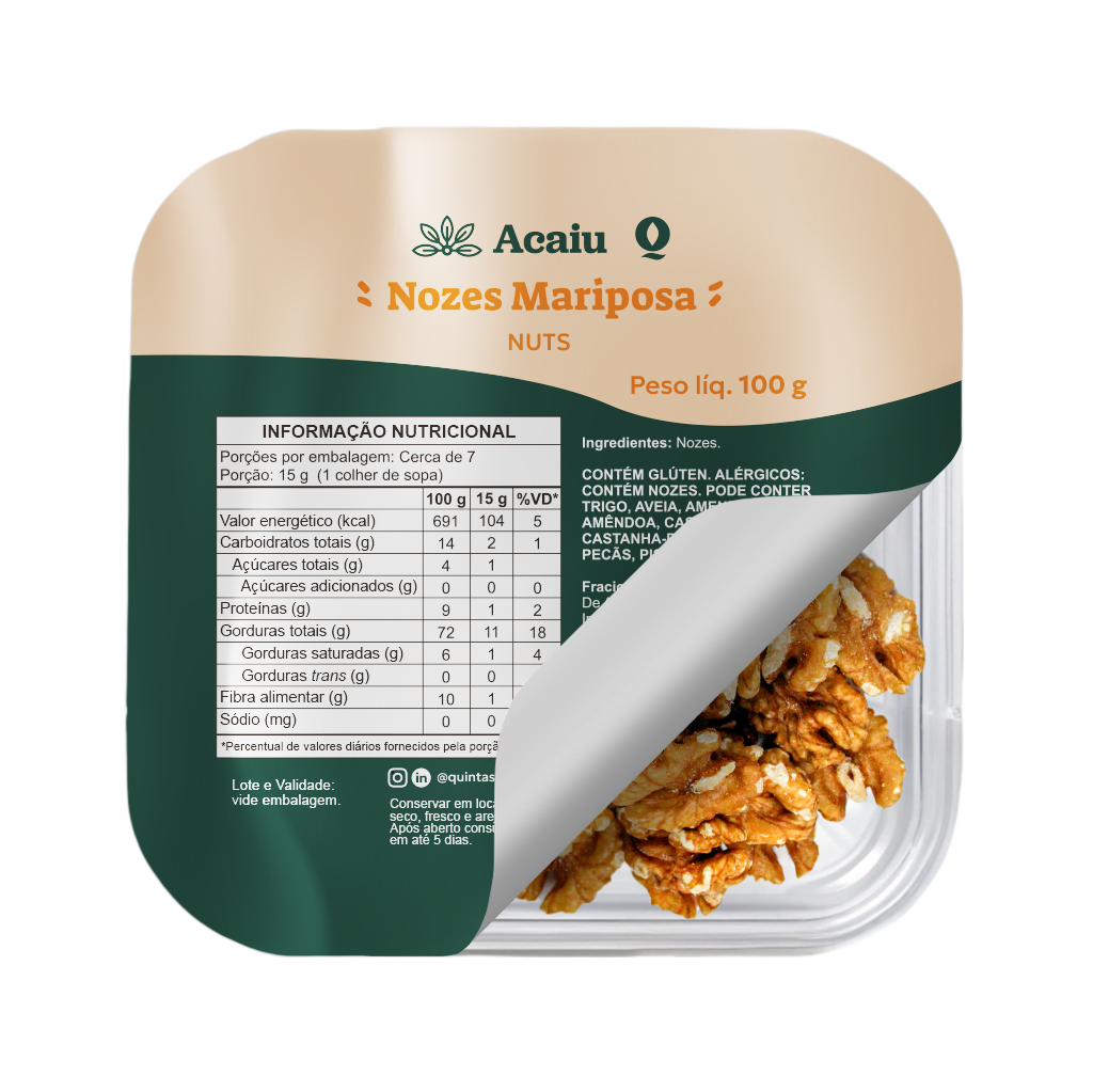 NOZES MARIPOSA INTEIRAS 100G