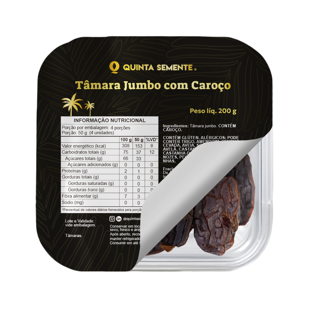 TÂMARA JUMBO COM CAROÇO 200G