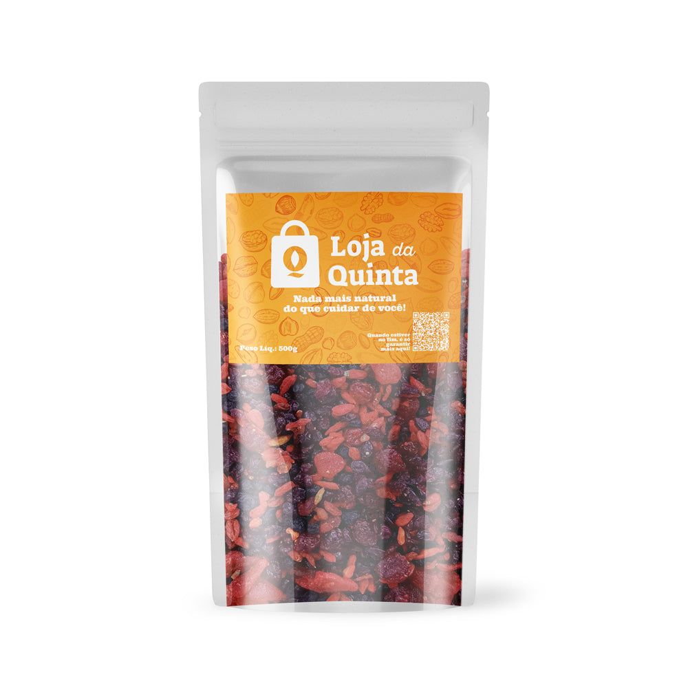 MIX DE FRUTAS VERMELHAS DESIDRATADAS 500G