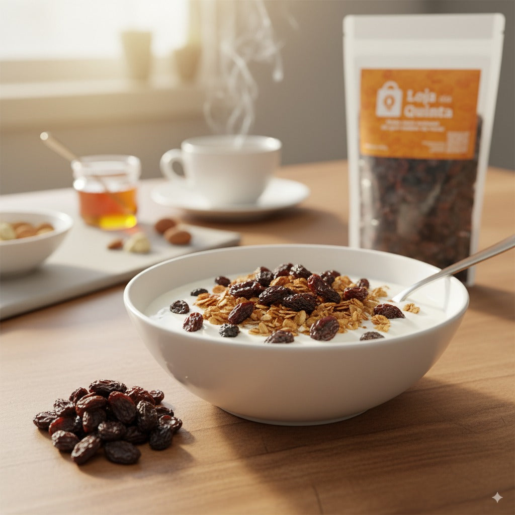 UVA PASSA PRETA SEM SEMENTES 500G