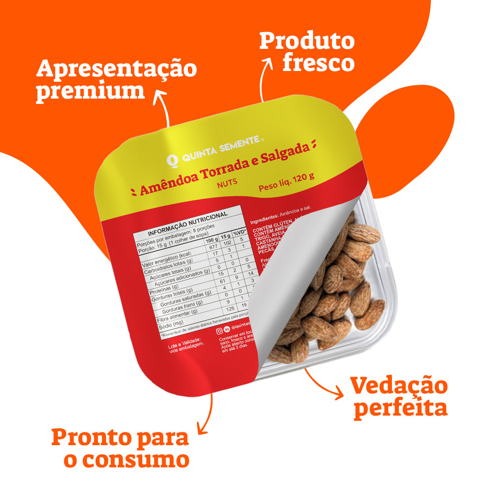 AMÊNDOA TORRADA E SALGADA 120G