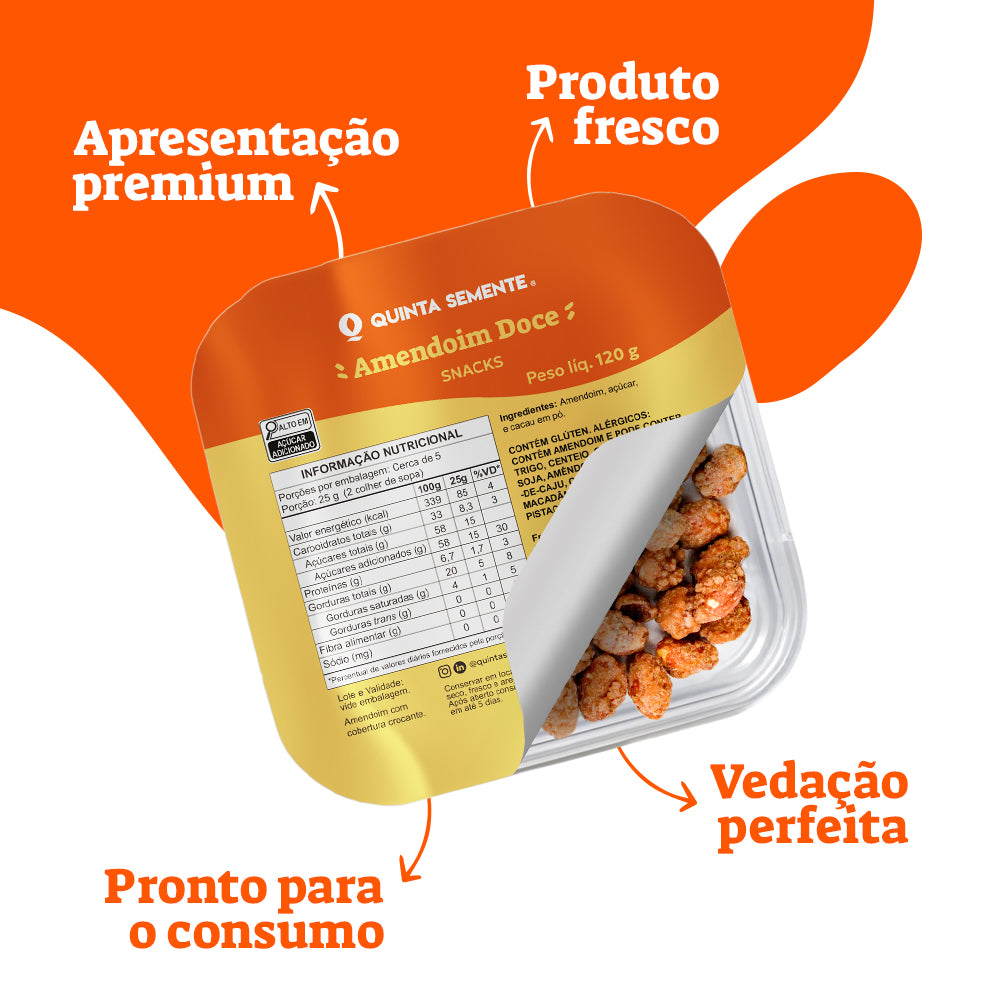 AMENDOIM DOCE CARAMELIZADO 120G
