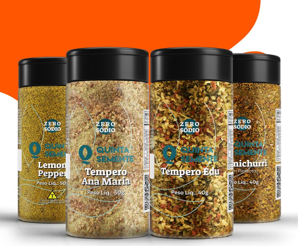 COMBO SAUDÁVEL: CHIMICHURRI, LEMON PEPPER, EDU E ANA MARIA