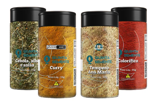 TEMPEROS: CURRY, CEB ALHO SALSA, ANA MARIA ZERO E COLORÍFICO