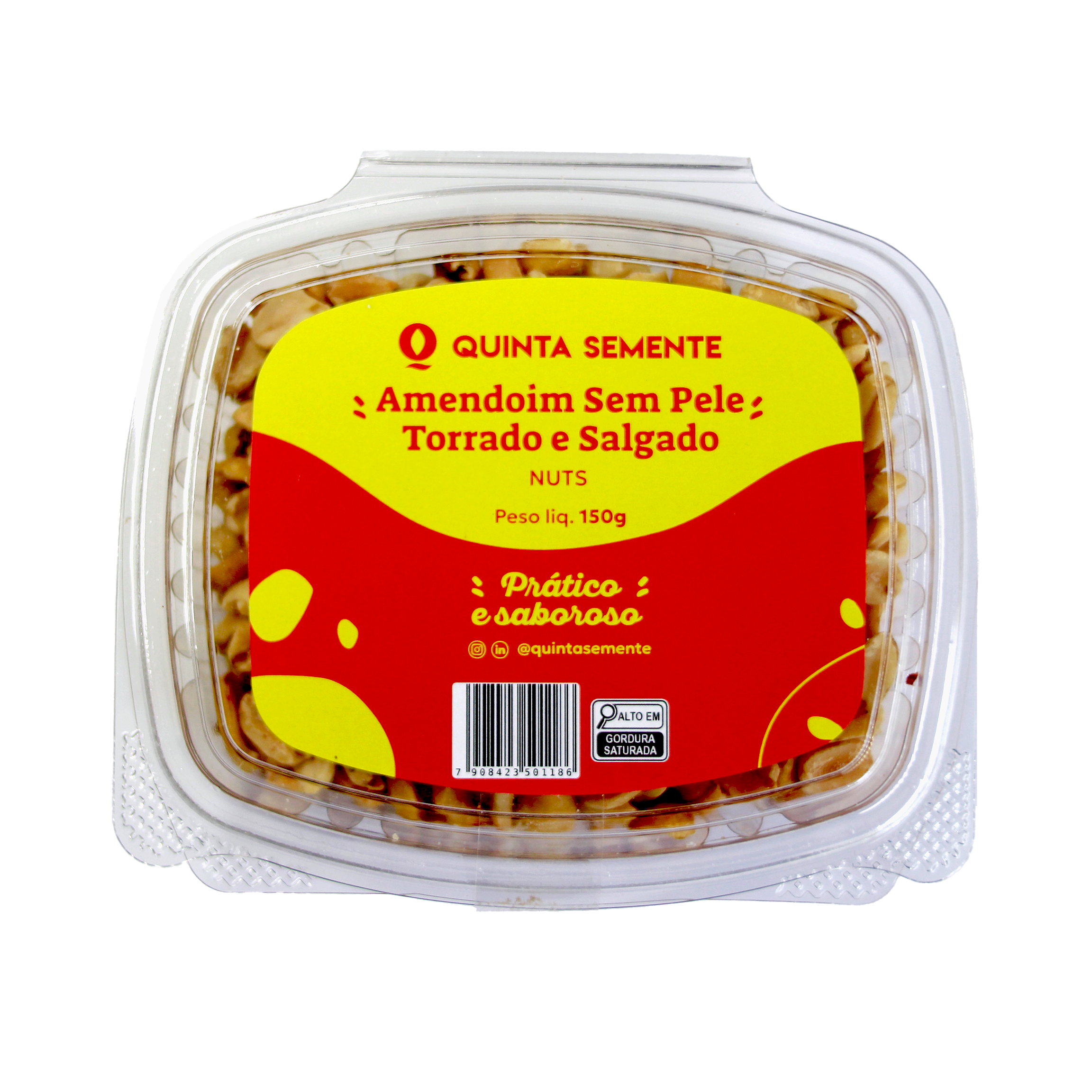 AMENDOIM TORRADO SEM PELE E SALGADO 150G